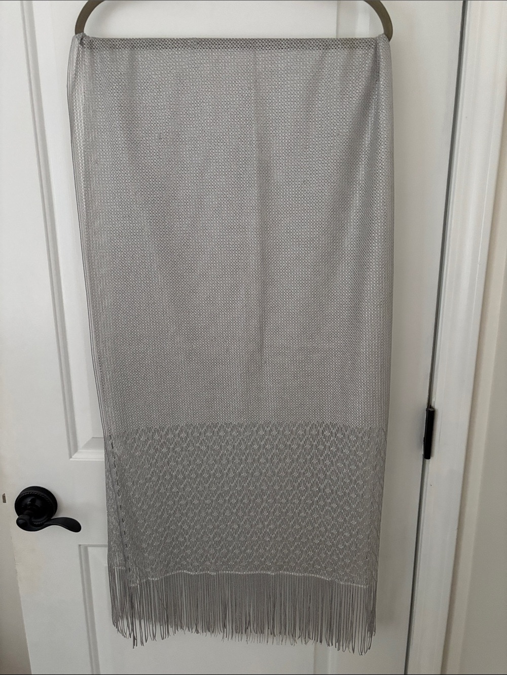Sparkly silver Fringe Women's Scarf/wrap